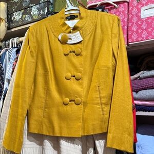 Etcetera Golden Blazer with Unique Button Design